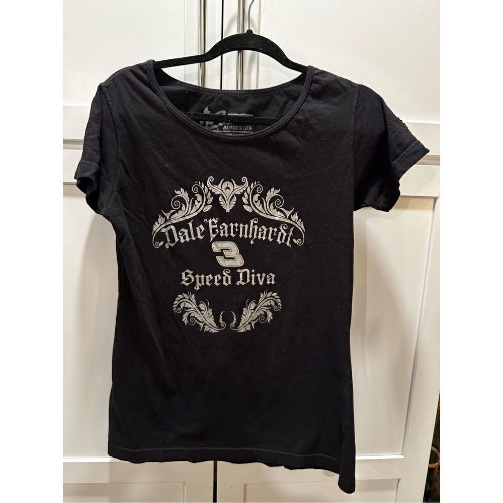 Chase Authentic Nascar #3 Dale Earnhardt Speed Diva Black Shirt Women’s Sz L